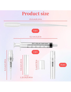 Kit de 22 Piezas Botellas de Spray Mini Notoke 3ml Recargables 2