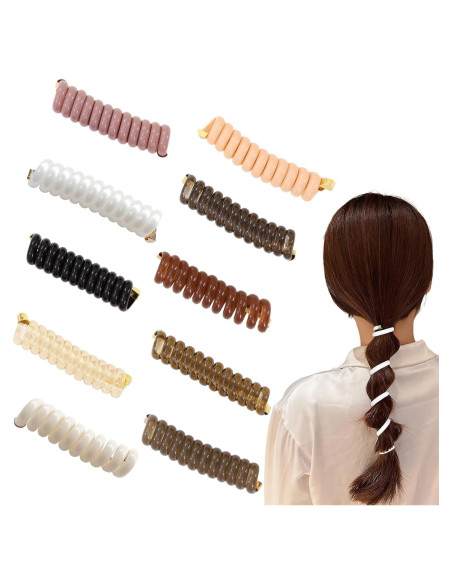 10 Gomas de Pelo Espirales KURTOPLLY Sin Daño para Mujeres