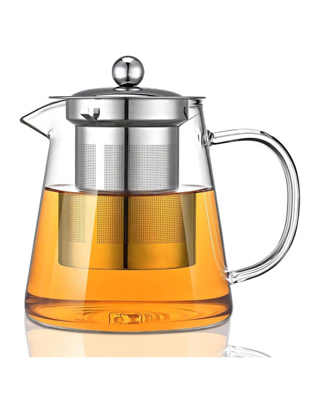 Tetera de vidrio borosilicato LTWQLing 550ML con infusor