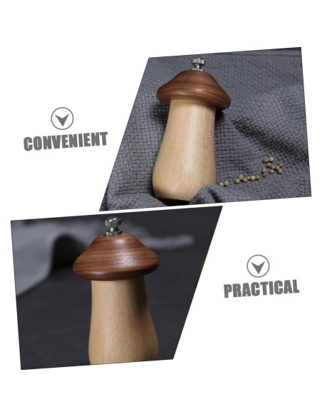 Molinillo de Pimienta Manual de Madera COOLHIYA 12cm - Portátil