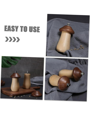 Molinillo de Pimienta Manual de Madera COOLHIYA 12cm - Portátil