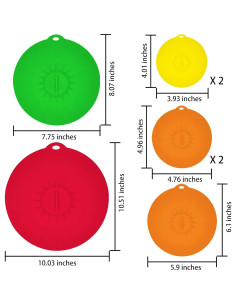 Paquete de 7 Tapas de Silicona Reutilizables Puideon 2