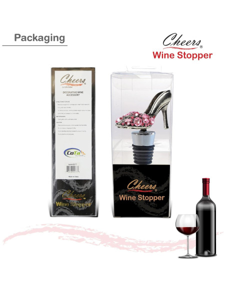 Tapón de Vino Decorativo Puzzled en Forma de Tacón Alto