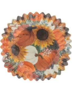 Tazas de Hornear Decorativas Show-Offs - Girasoles y Calabazas - 50 Unidades 2