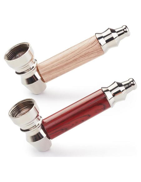 Juego de 2 pipas de tabaco Tvvjoe de madera 7.62 cm