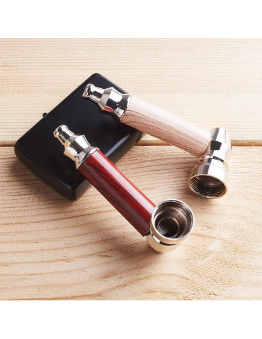 Juego de 2 pipas de tabaco Tvvjoe de madera 7.62 cm