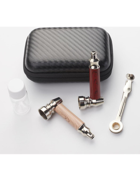 Juego de 2 pipas de tabaco Tvvjoe de madera 7.62 cm