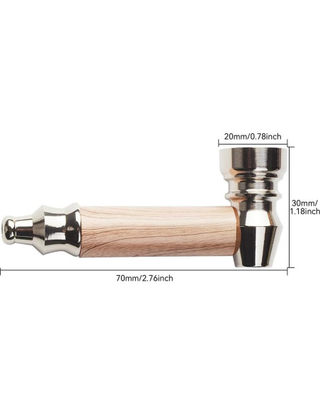 Juego de 2 pipas de tabaco Tvvjoe de madera 7.62 cm