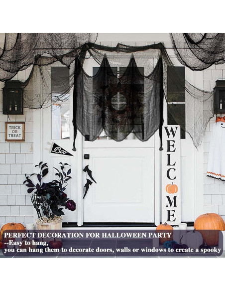 Tela Espeluznante Negra 6 Pcs ZeeDix 76x190 cm Halloween