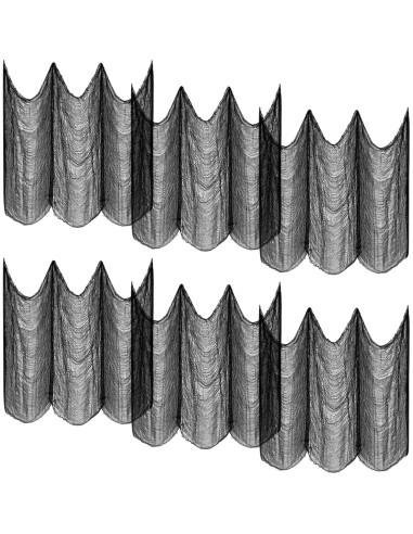 Tela Espeluznante Negra 6 Pcs ZeeDix 76x190 cm Halloween
