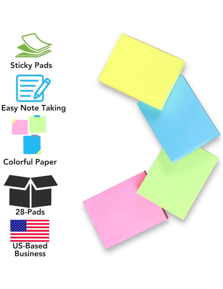 Notas Adhesivas Iconikal 75 Hojas 4 Colores 5x3.8cm