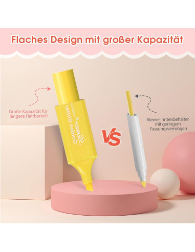 Resaltadores Brillantes Metálicos BONACE - Paquete de 24 Colores