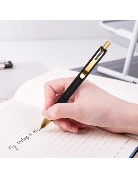 Bolígrafos Aisibeiger Tinta Negra 1.0mm Retráctiles 12 Unidades