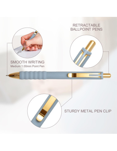 Bolígrafos Aisibeiger Tinta Negra 1.0mm Retráctiles 12 Unidades