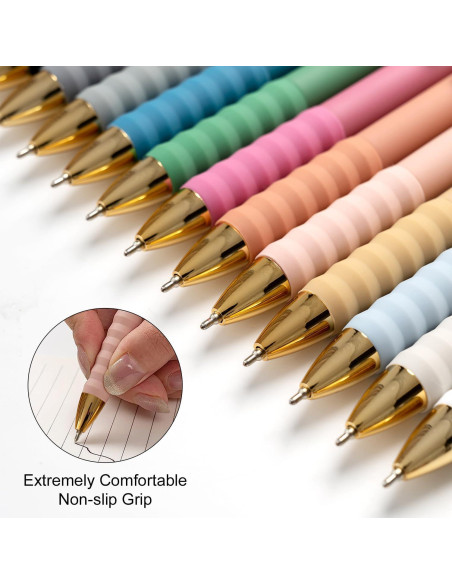 Bolígrafos Aisibeiger Tinta Negra 1.0mm Retráctiles 12 Unidades