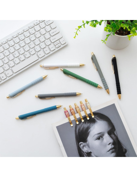 Bolígrafos Aisibeiger Tinta Negra 1.0mm Retráctiles 12 Unidades