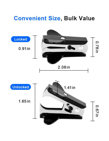 Removedores de Grapas CREASOL 3-Pack Negro, Compactos y Eficientes