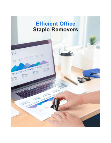 Removedores de Grapas CREASOL 3-Pack Negro, Compactos y Eficientes