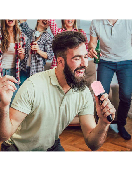 Funda Peluda para Micrófono Vaguelly Rosa - Parabrisas Antiviento