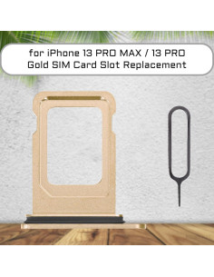 Adaptador de ranura SIM dorado para iPhone 13 Pro Max 2