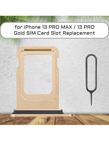 Adaptador de ranura SIM dorado para iPhone 13 Pro Max