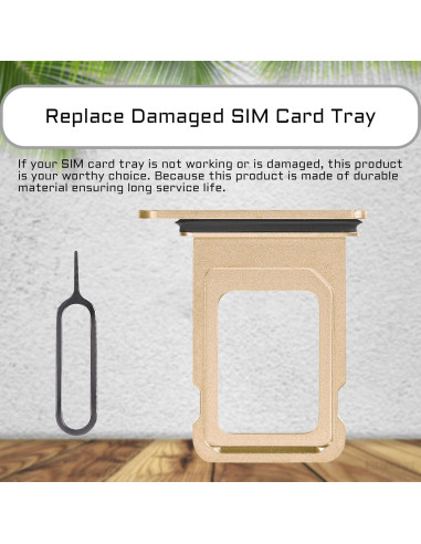 Adaptador de ranura SIM dorado para iPhone 13 Pro Max
