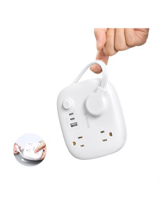 Regleta de Enchufes TROND TD-PS-US19 con 3 Salidas AC y 3 Puertos USB