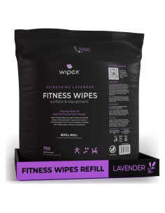Toallitas Naturales Wipex para Equipos de Fitness 700 Unidades