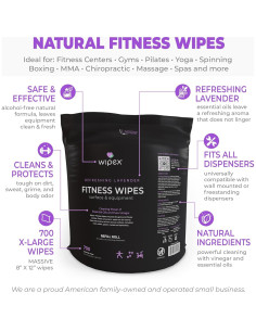 Toallitas Naturales Wipex para Equipos de Fitness 700 Unidades 2
