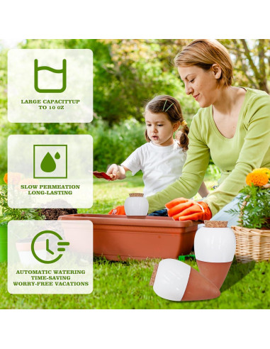 Esferas de Riego Automático Terracota OZLMC 4 Pack 0.3L