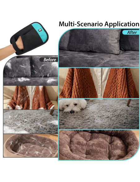 Guante Quitapelos Dotoner para Mascotas Reutilizable 24x19cm