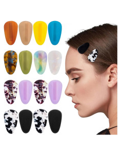 16 Clips de Pelo Sin Marcas HINZIC en Forma de Gota Multicolor