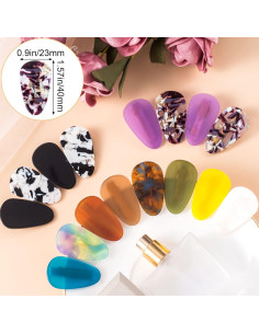 16 Clips de Pelo Sin Marcas HINZIC en Forma de Gota Multicolor 2