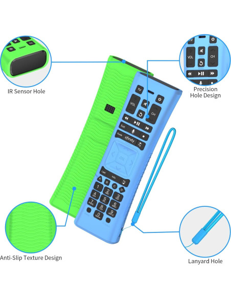 Paquete de 2 fundas de silicona Wacanc para control remoto XR11