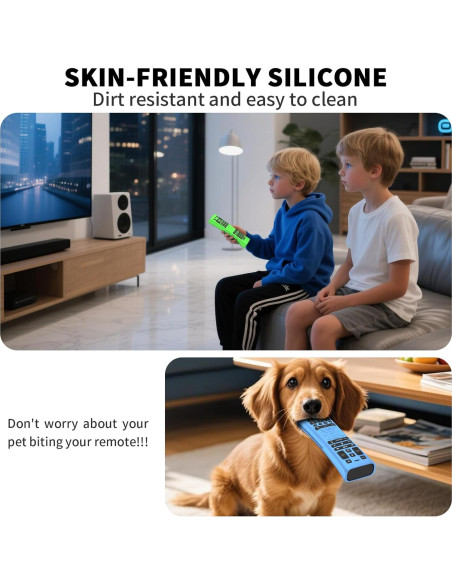 Paquete de 2 fundas de silicona Wacanc para control remoto XR11