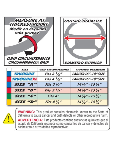 Cubierta de Volante Sport Grip Superior Negra 58-0470B 27.9 cm