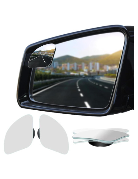 Espejo Convexo de Punto Ciego Ampper - Paquete de 2, HD 4.7x4.5cm