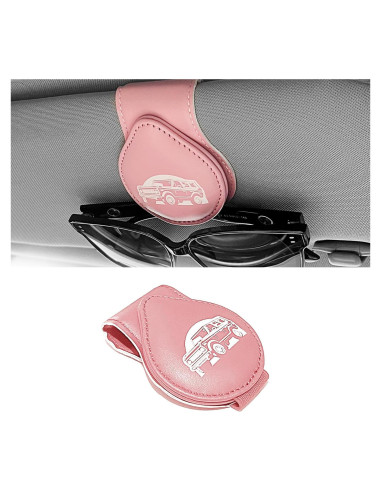 Soporte de Gafas de Sol TSTESE para Coche Rosa Magnético