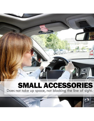 Soporte de Gafas de Sol TSTESE para Coche Rosa Magnético