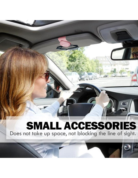 Soporte de Gafas de Sol TSTESE para Coche Rosa Magnético