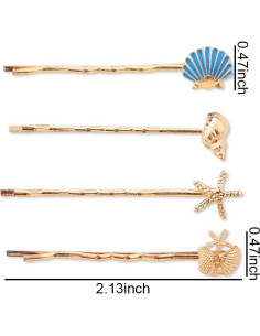 Juego de Horquillas de Estrella de Mar Guqqeuc - 8 Piezas 2
