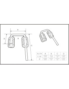 Cerradura de Bucle para Puerta Corrediza QCAA 3.18 cm Negra - 2 Paquetes 2