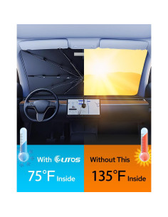 Sombra Retráctil para Parabrisas de Coche Utos 145x84cm 2