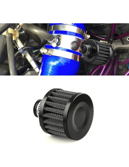 4 Filtros de Aire Negro 12mm BDIBD para Coche y Motocicleta