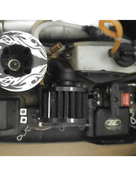 4 Filtros de Aire Negro 12mm BDIBD para Coche y Motocicleta