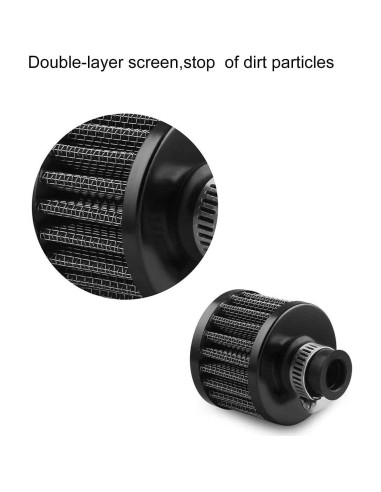 4 Filtros de Aire Negro 12mm BDIBD para Coche y Motocicleta