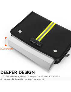 Bolsa de Documentos a Prueba de Fuego Viesembo 34.5x25.4cm 2