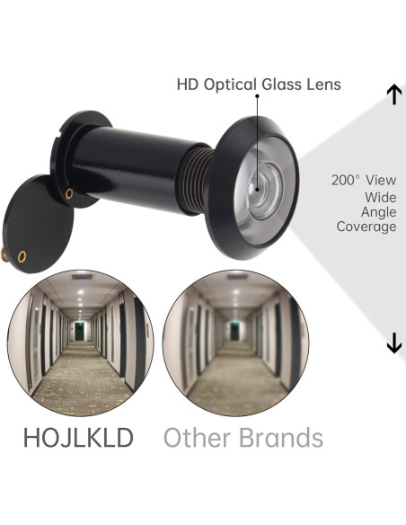 Mirilla de puerta HOJLKLD 200 con broca de titanio 16 mm
