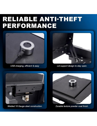 Caja Fuerte de Consola Central MFZDQL para Jeep Wrangler JL 2018-Actual