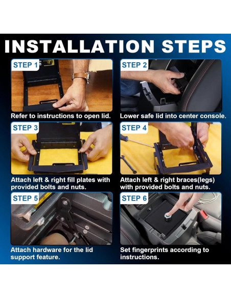 Caja Fuerte de Consola Central MFZDQL para Jeep Wrangler JL 2018-Actual